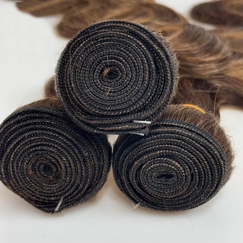 Honey Brown Body Wave Human Hair Bundles