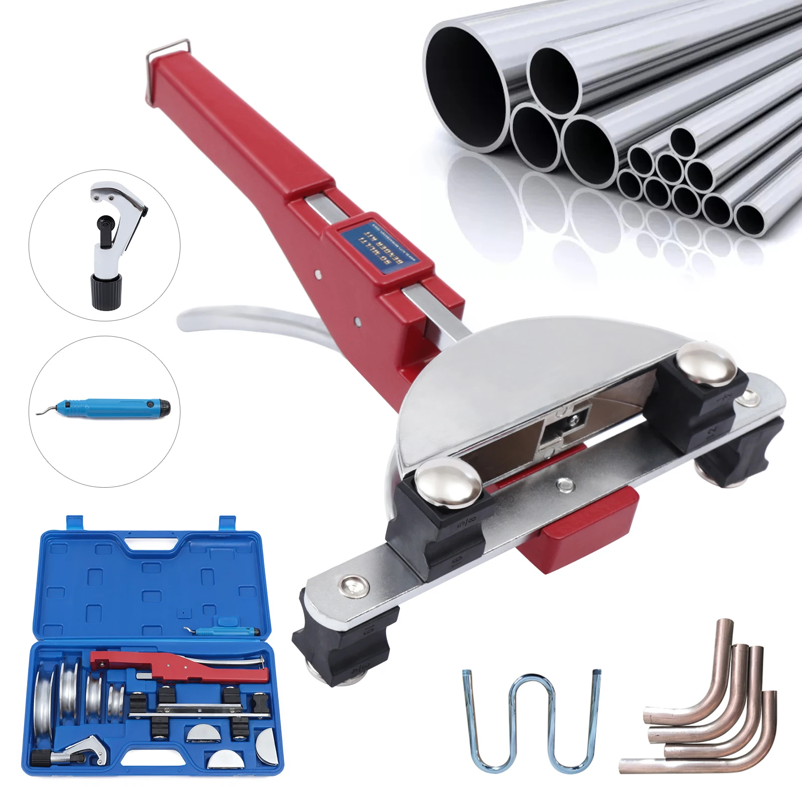 Ratcheting Pipe Bender Hvac Refrigeration Tube Bending Heads Cutter