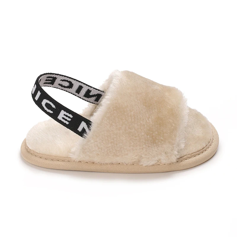 HAIZHIW NEW Winter Baby Slippers Fluffy Baby Boy Girl Sandals Cute Plush Soft Non-slip Sole Toddler First Toddler Shoes casual shoes