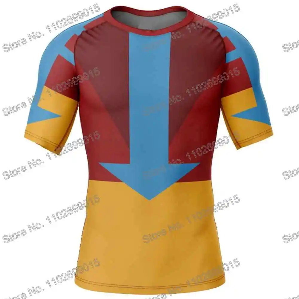 Avatar Anime Surf Clothing BJJ MMA Men Rash Guard Short Sleeve Diving T-Shirt Tight Swimwear Summer Beach Floatsuit Women GYM