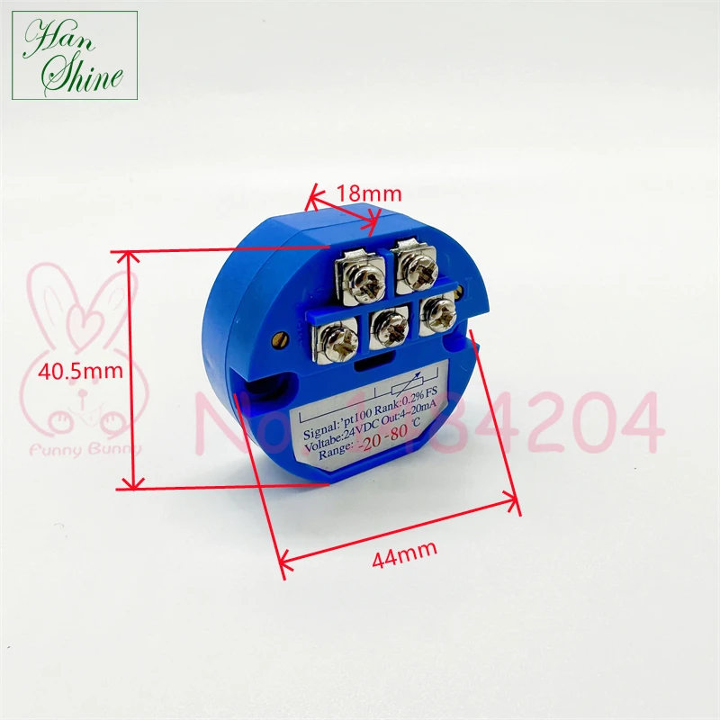 Module Transmetteur De Température RTD PT100 -50~150℃ | Sortie 4-20mA 0-10V | Capteur Isolé Haute Précision