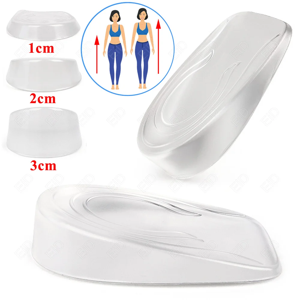 Eid Silikon gel unsichtbare Höhe erhöhen Innen sohle für Füße Fersen heben Einsätze Schuh Boost 1-3cm weiches elastisches Kissen Männer Frauen – Detail 5