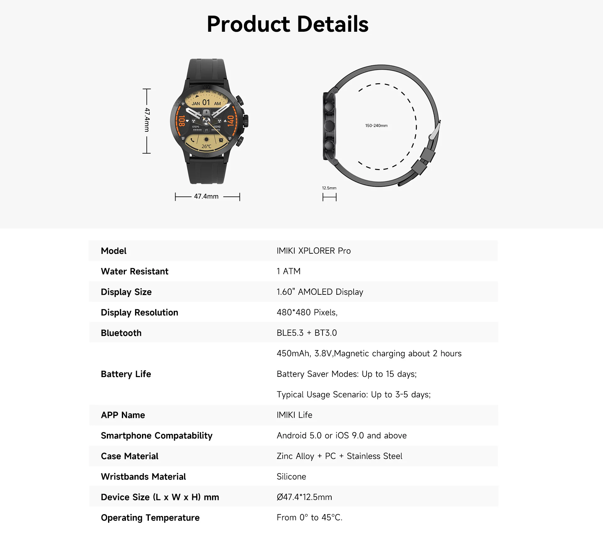 Imilab IMIKI Xplorer Pro GPS Smartwatch description image 9