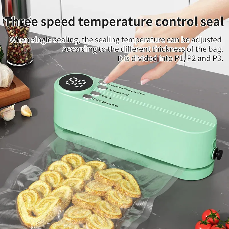 Charging Mini Wireless Fully Automatic Vacuum Sealing Machine Household Small Portable Food Packaging Plastic Sealing Machine