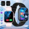Smart watch full touch screen, sports watch, can answer and make calls, with message reminders, customizable dial wallpaper and 1
