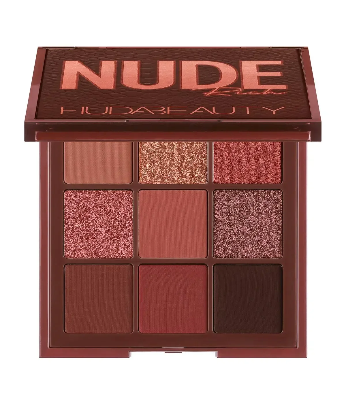 Hudas Beauty Nude Rich Nude Obsessions Palette Eyeshadow Pallete Matte Shimmer Nude Makeup Glitter Smoky Eye Shadow Powder
