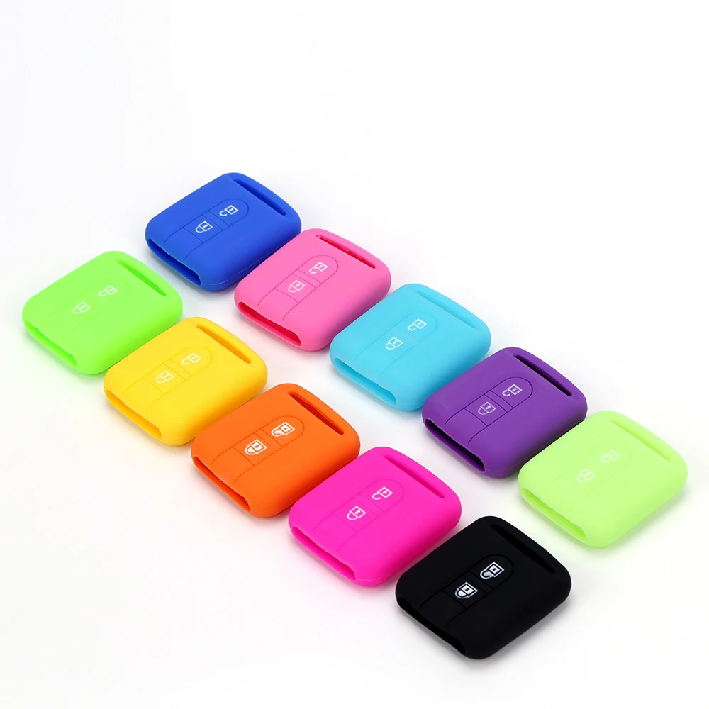Car Key Flat Square Silicone Case For Nissan Qashqai Micra Navara Almera Note Fob Rubber Cover 2 Button Remote Auto Shell