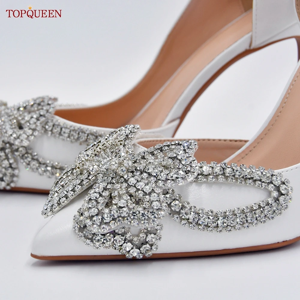 

TOPQUEEN Handmade Rhinestone Applique Sewing Iron On Clothing Bag Patch Bridal Corsage Applique Shoes Decoration SP06