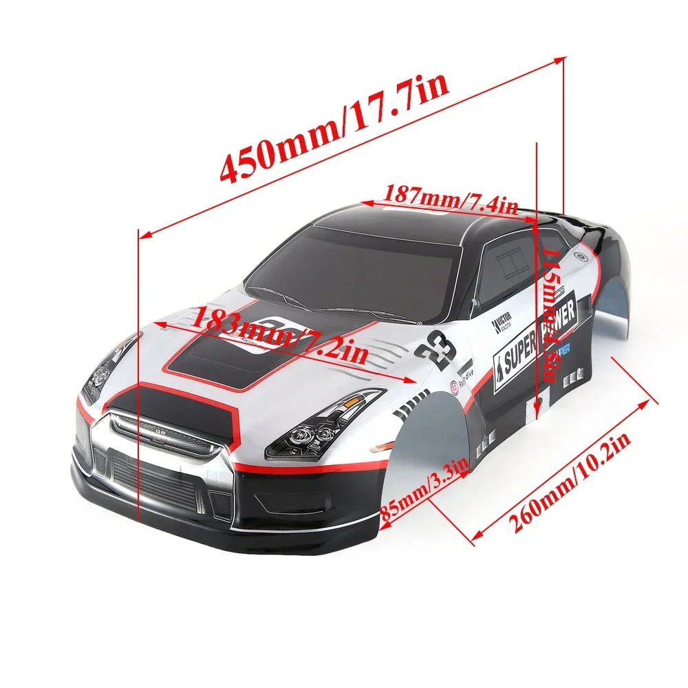NEEBRC 1/10 RC Auto Shell Gemalt Körper 190/195mm Breite für 1:10 RC Racing Drift Autos Modell HSP Yokomo Hpi ZD TAMIYA Spielzeug DIY Teile – Detail 6