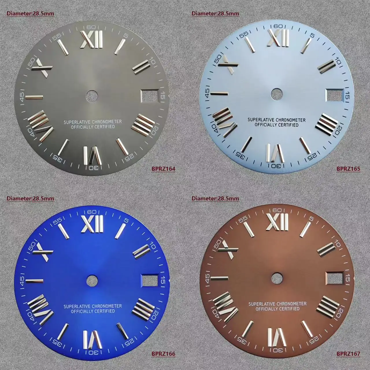 

28.5mm Roman Numeral Dial With S Logo NH35 And NH36 Movement Without Luminous Dial Watch Accessories
