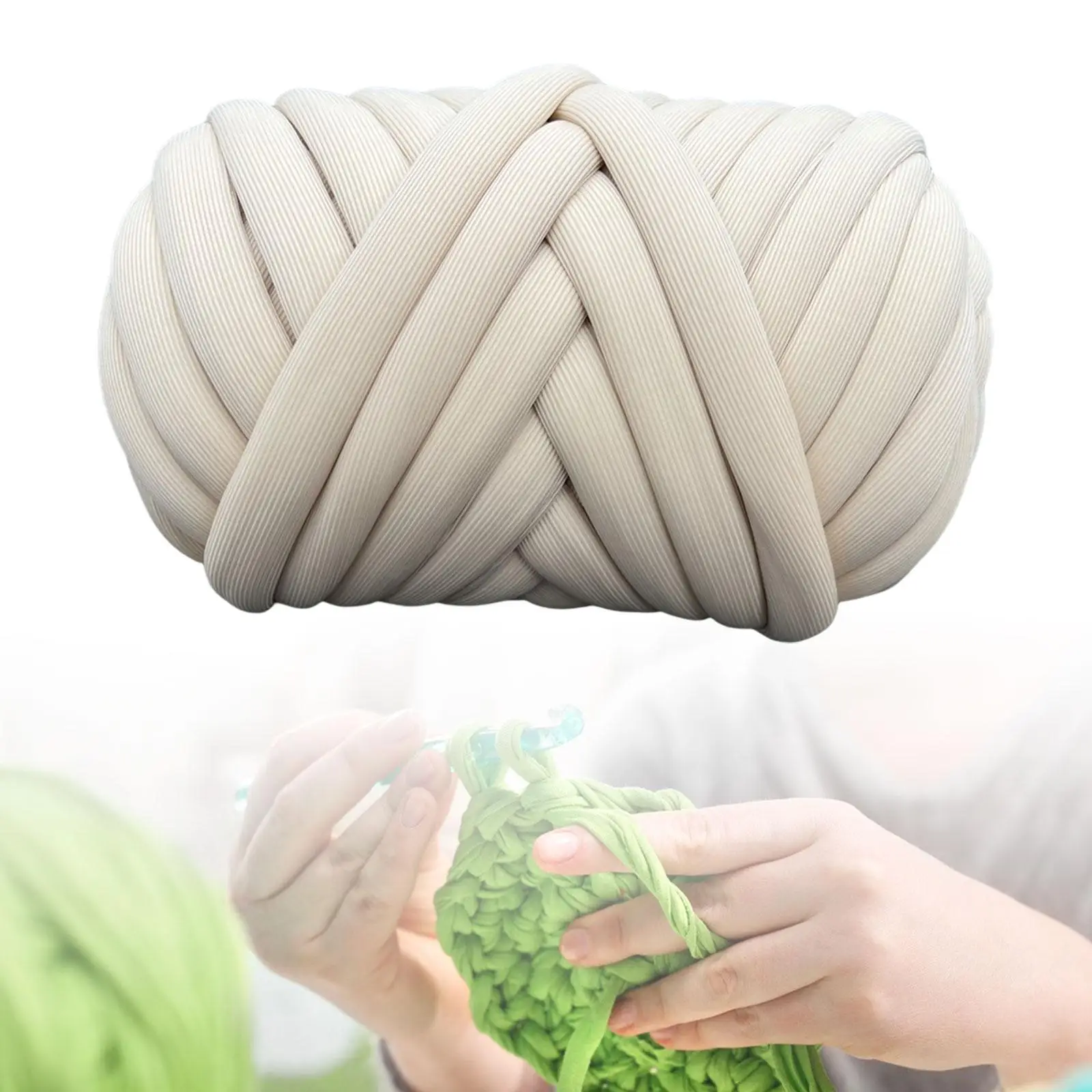 Chunky Yarn Washable Braided Knot 500G Tube Giant Yarn Jumbo Tubular Yarn for Crochet Rug Making Blanket Pillow Throw 5