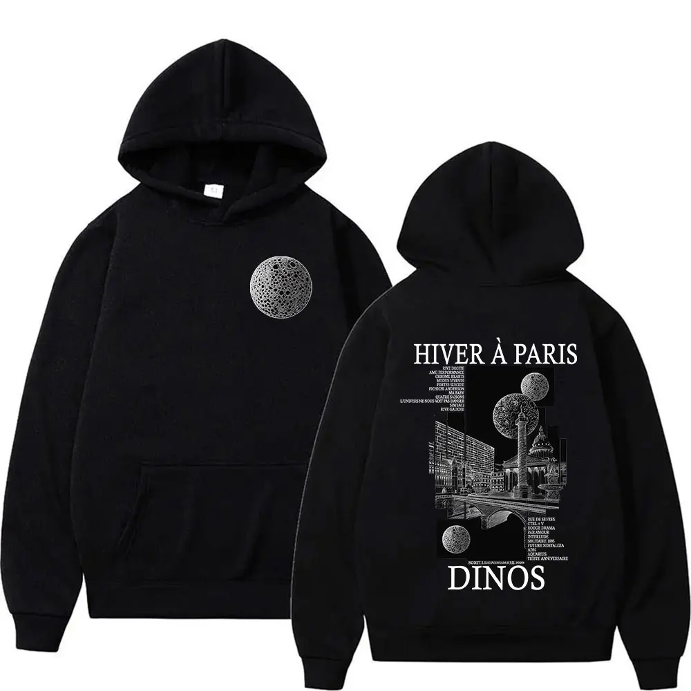 Rapper DINOS HIVER A PARIS Tour 2025 Graphic Hoodie Men's Fashion
