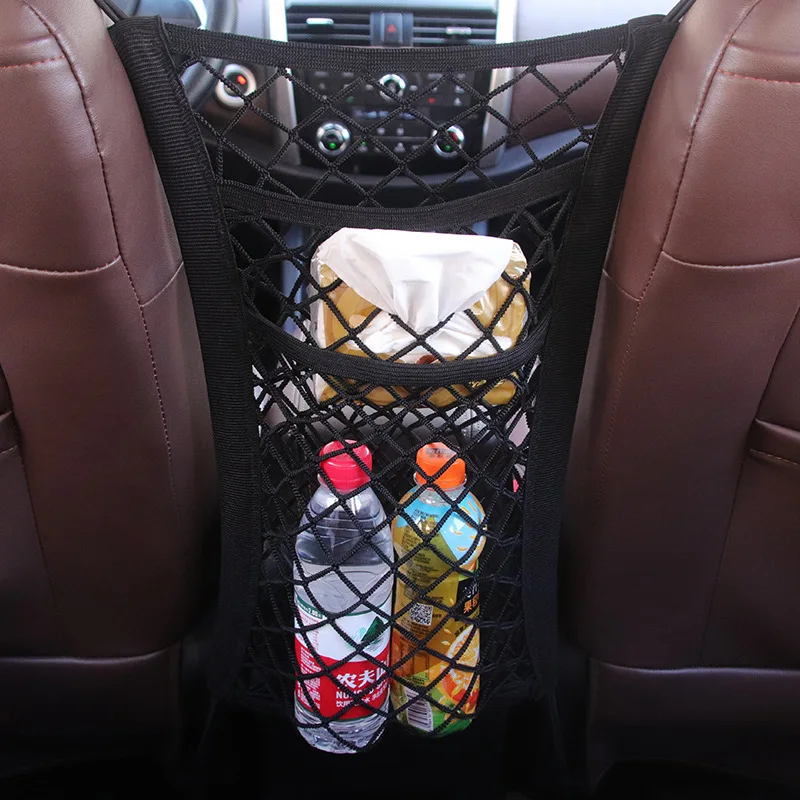 Car Back Rear Trunk Seat Elastic String Net Magic Sticker Universal Storage Bag Pocket Cage Auto Organizer |