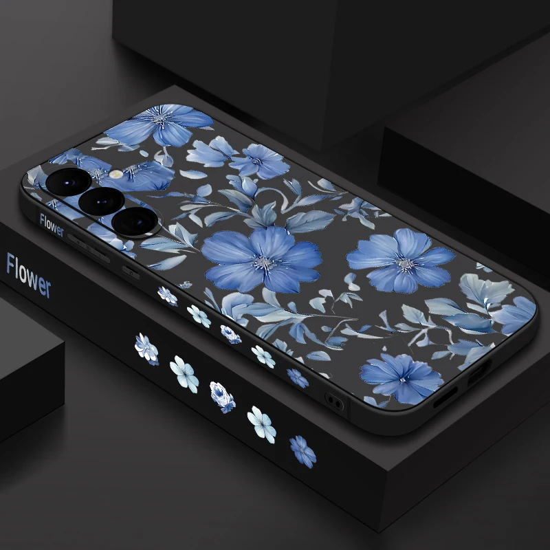 Floral Pattern Soft Phone Case - Elegant Flower Design Protective Cover