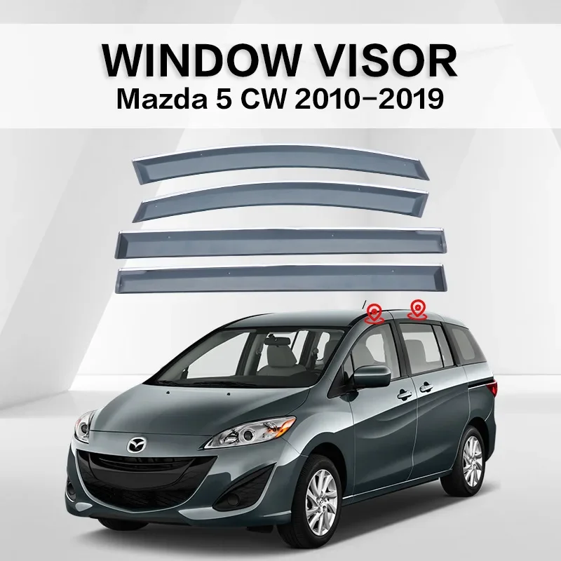 

Козырек для окна автомобиля Mazda 5 2005-2019, 4 шт.