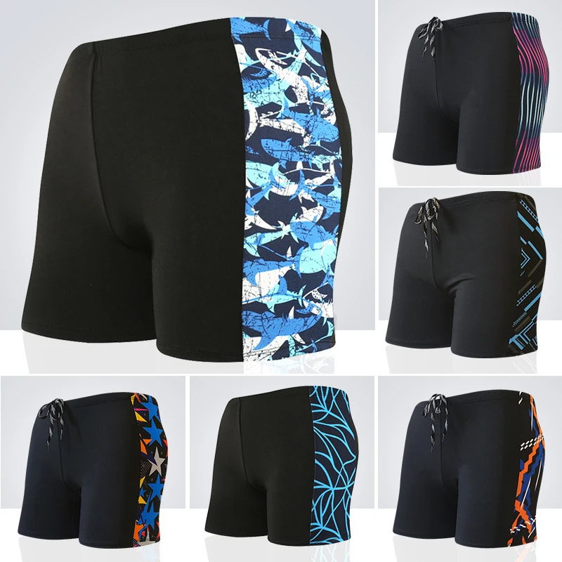 Swimming Trunks Men'S Anti-Embarrassment Adult Large Size Quick-Drying Boxer Shorts Spa Beach Loose Swimming Trunks