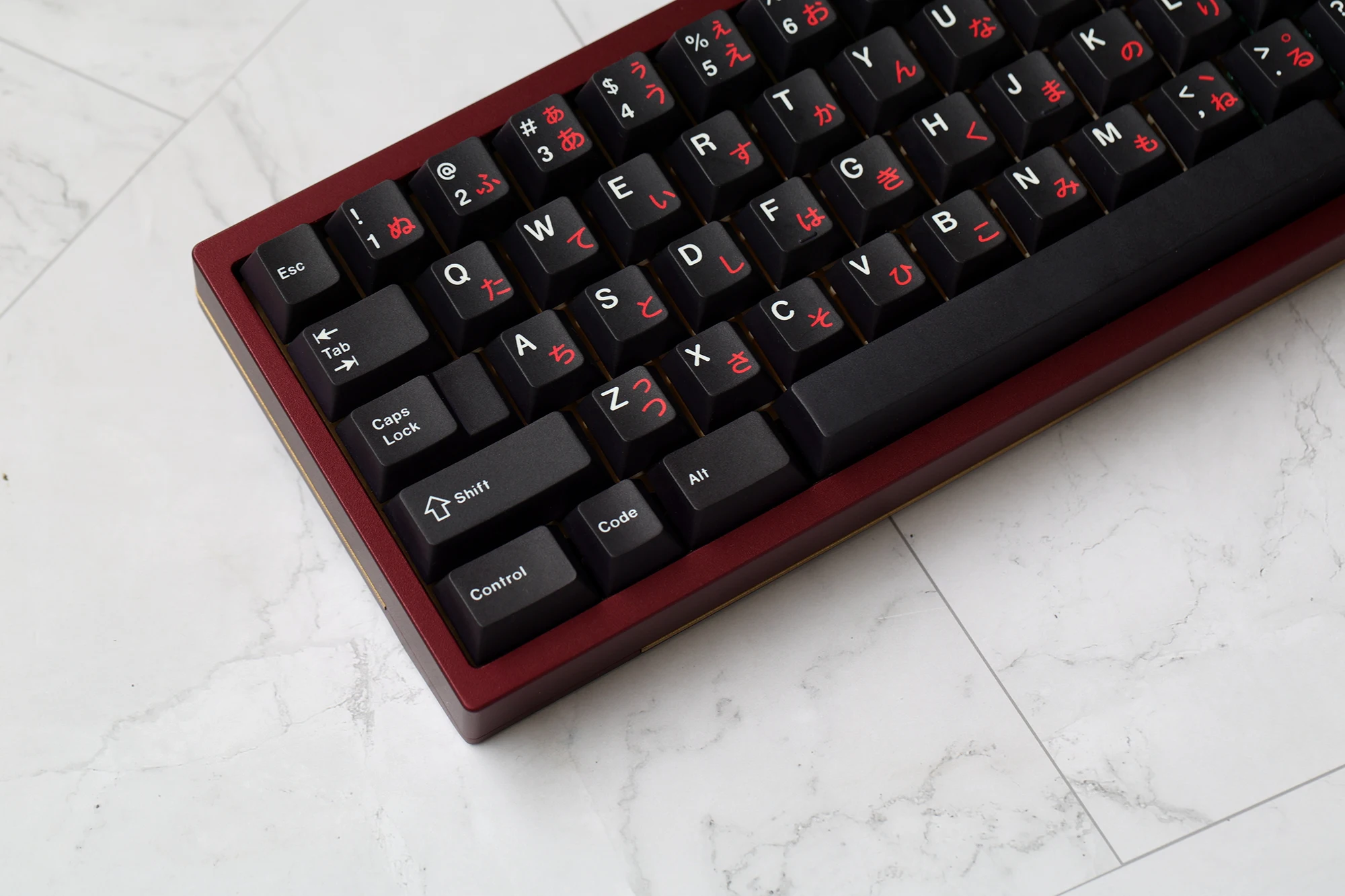 jkdk studio de capuchons de touches pbt clavier commutateur sans cyrillique rouge