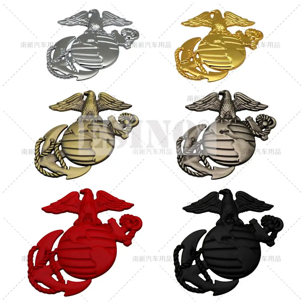 

3D United States Marine Corps Car Trunk Zinc Alloy Adhesive Badge Emblem Rear Body Tailgate Accessories Adhesive Styling Badge