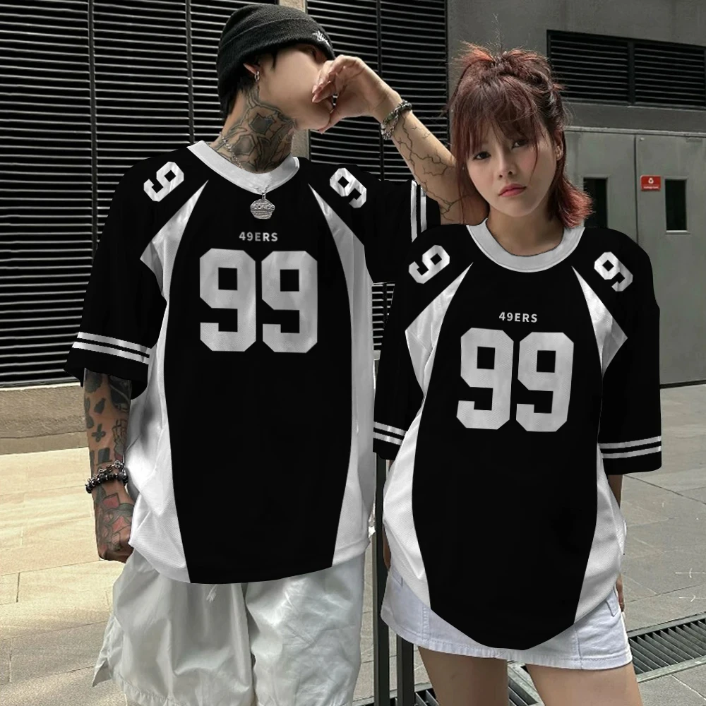 

Fashion Alphabet Number 3D Printed T-shirt, Casual Couple Extra Large Street Trend Basketball Football Sports Short Sleeved Top