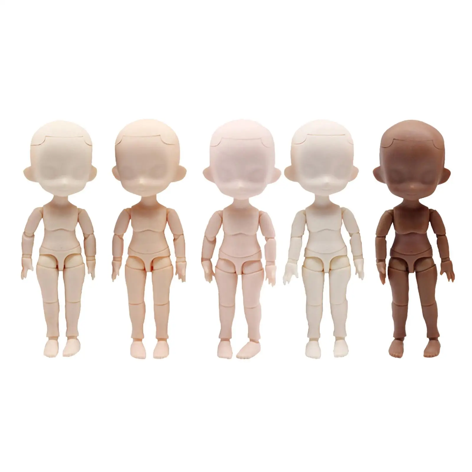 

1:12 Scale Flexible Joints Doll Rotatable Nude Doll PP Figure DIY 14cm