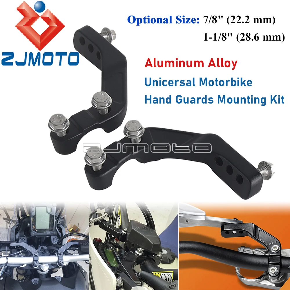 

7/8" Or 1-1/8" Handlebars Hand Guard Bars Mount Clamp 22.2mm 28.6mm Universal Motocross Handlebar Handguard Bar Clamp Mounts Kit