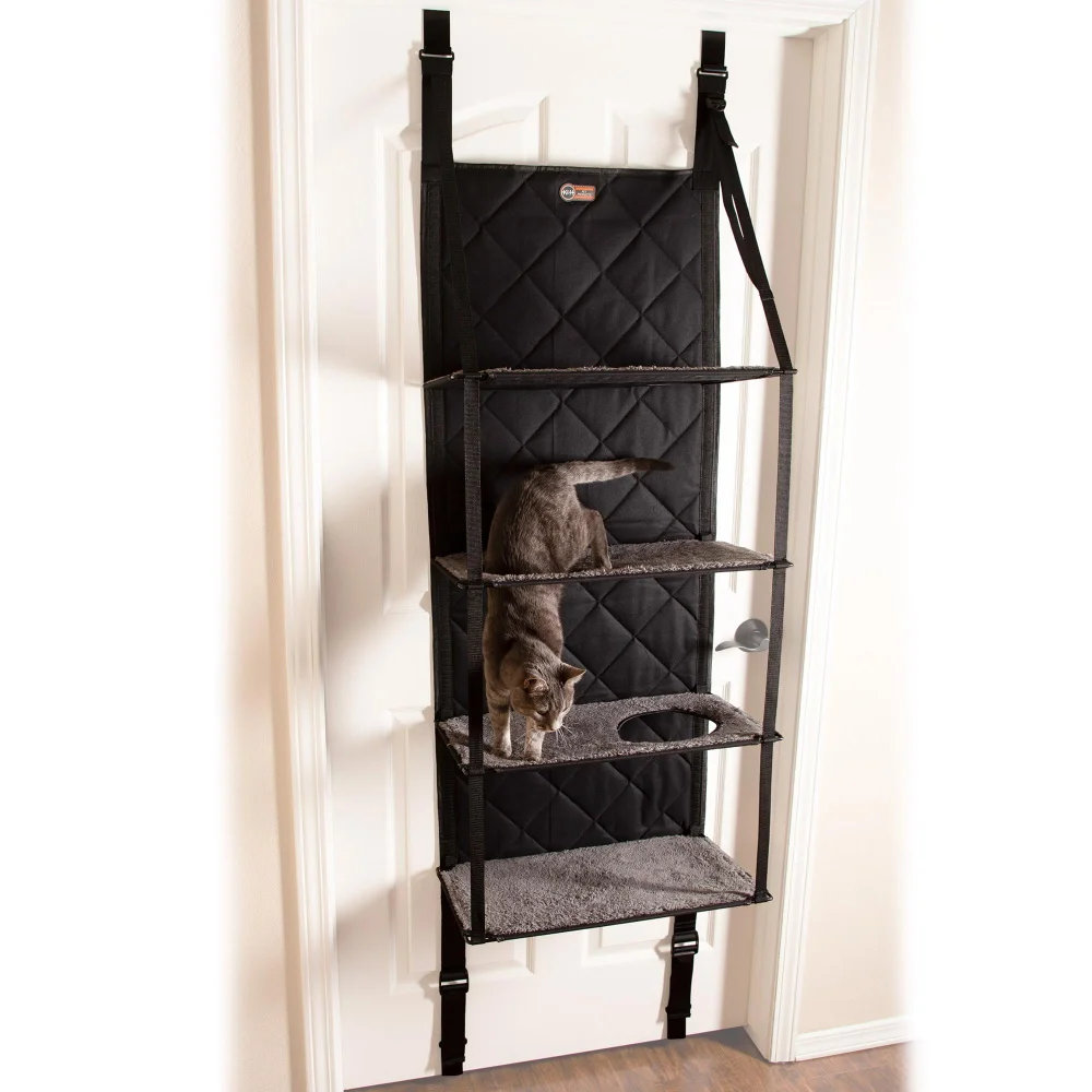 

K&H Pet Products Hangin’ Cat Tree - 4 Story Gray 12 X 22 X 65 Inches