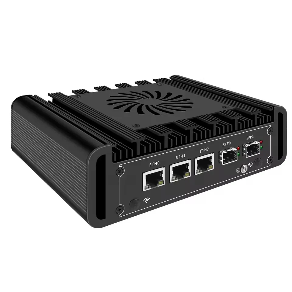 2x10G SFP+ 3x2.5G i226-V Lans Solid Firewall Mini PC Intel Alder Lake N100 DDR5 NVMe Proxmox pfSense OPNsense Home Server Host 4