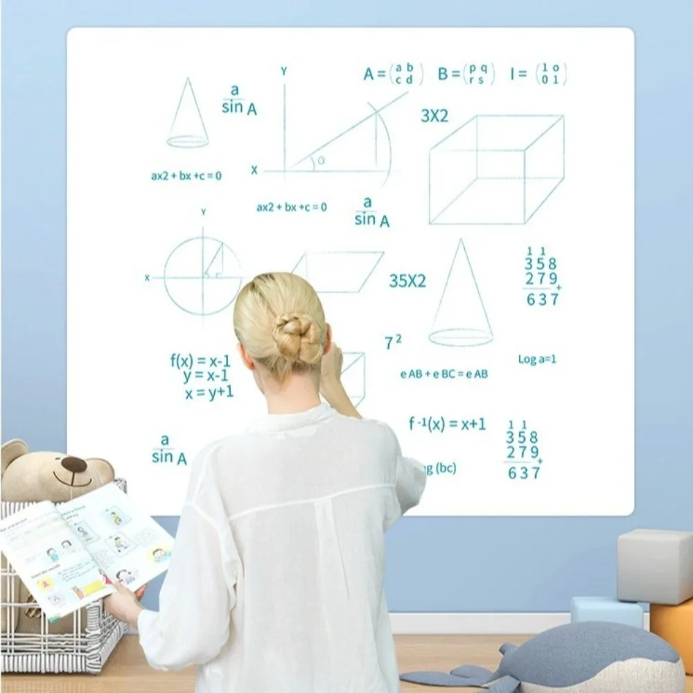 Electrostatic Whiteboard Sticker Removable Reusable Teaching Graffiti Drawing Board Household PP Erasable Whiteboard