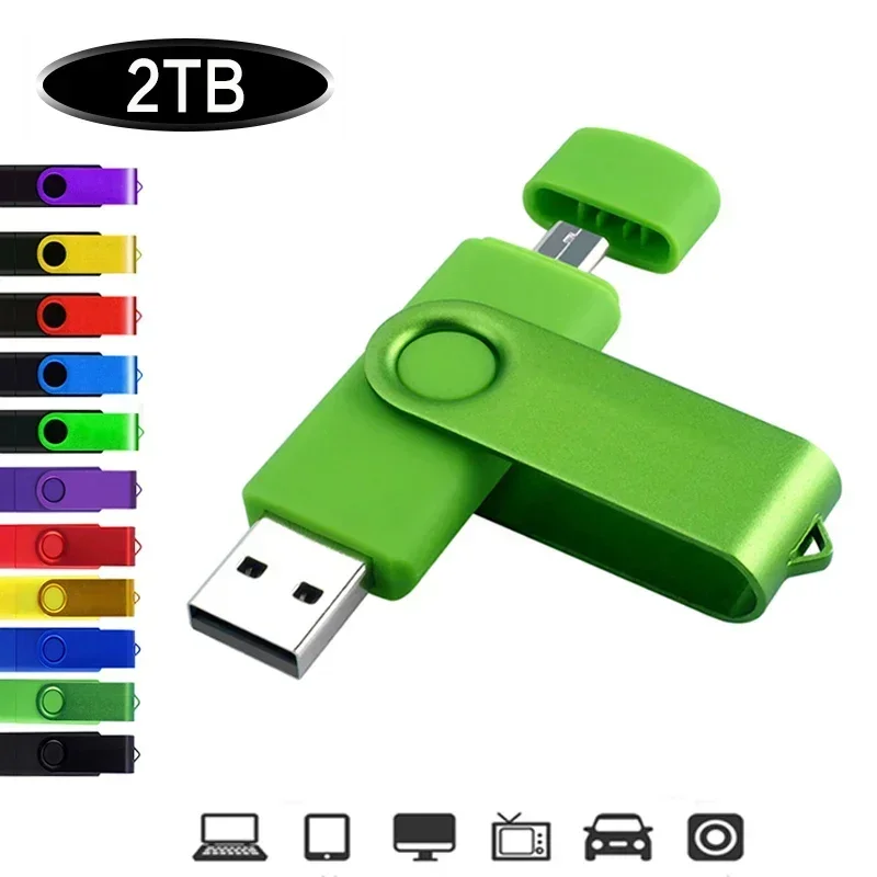 

NEW usb flash drive 2TB pen drive 3 in 1 pendrive флешка 2TB metal disk memoria cel usb stick gift for phone/Car/TV free logo