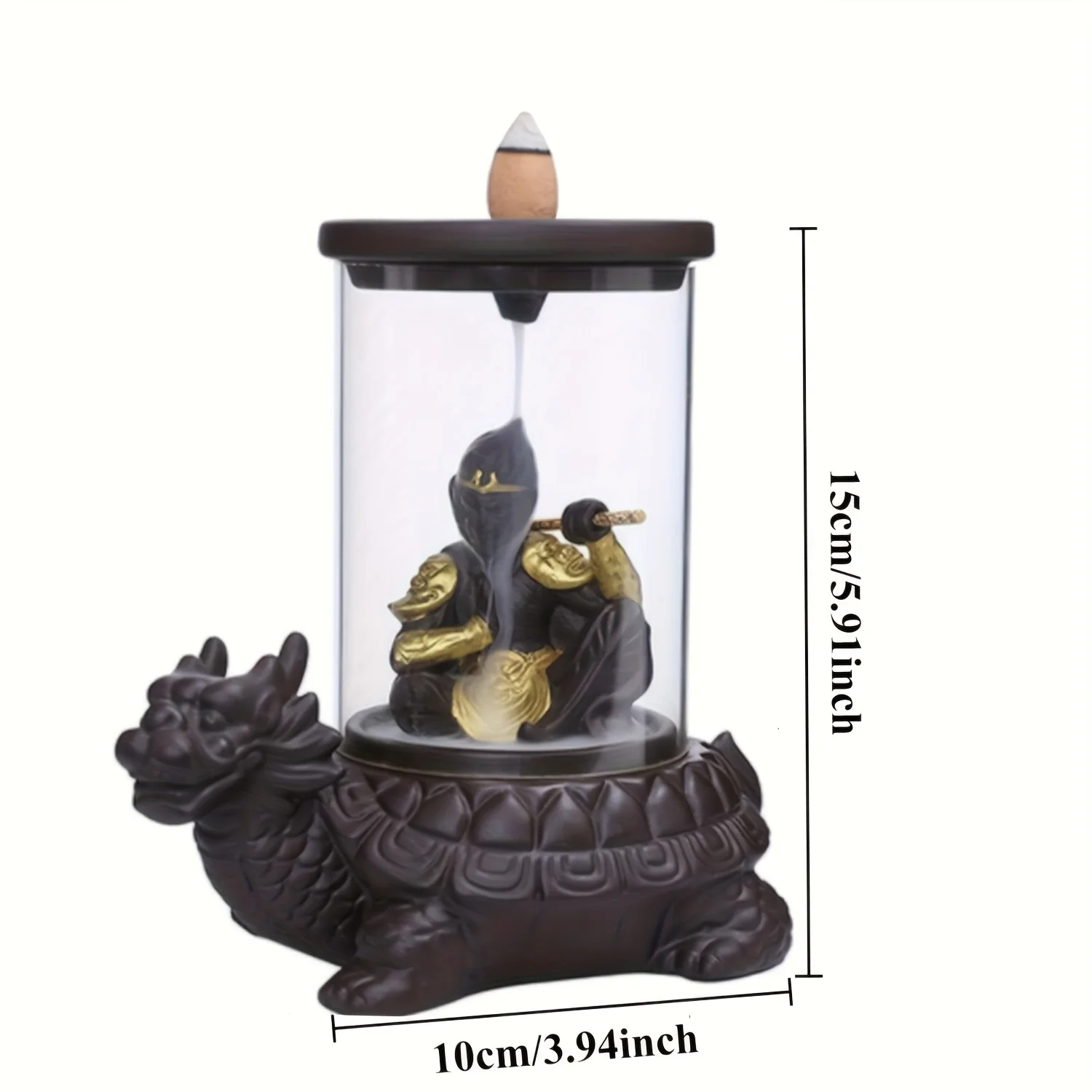 Incense Holder Beautiful Ceramic Reflux Incense Holder Waterfall Incense Burner Monkey King Decoration Incense Burner Waterfall