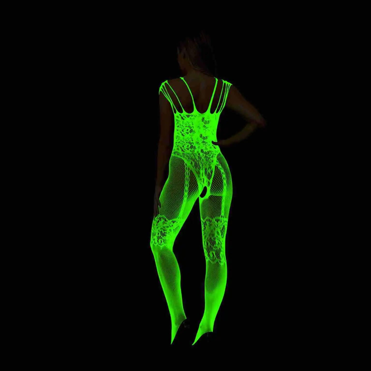 One Pieces Luminous Bodysuit Erotic Glowing Hollow Out Bodystockings Sexy Lingerie Mesh Body Mujer Transparente Sex Costumes women underwear sexy lingerie latex bodysuit