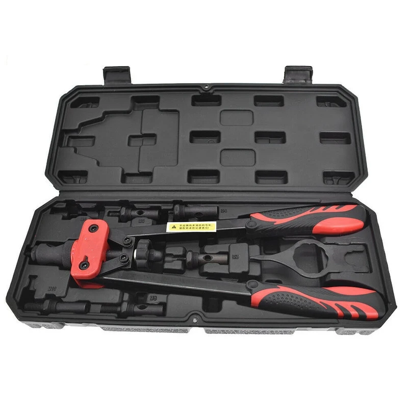 Riveter Guns Rivnut Setting Tools Auto Riveting Tool Hand Blind Riveter Rivet Nut Gun Kit 14\