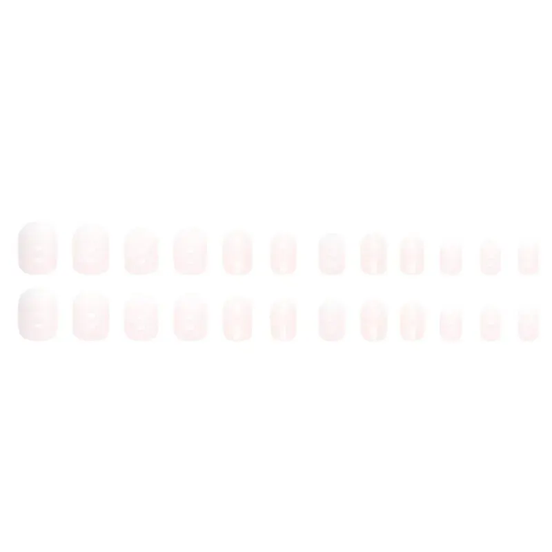 Description Picture 6 of item24 PCs Short French Simple Solid Color Glitter Nails with 1 Jelly Gel and 1 Nail File