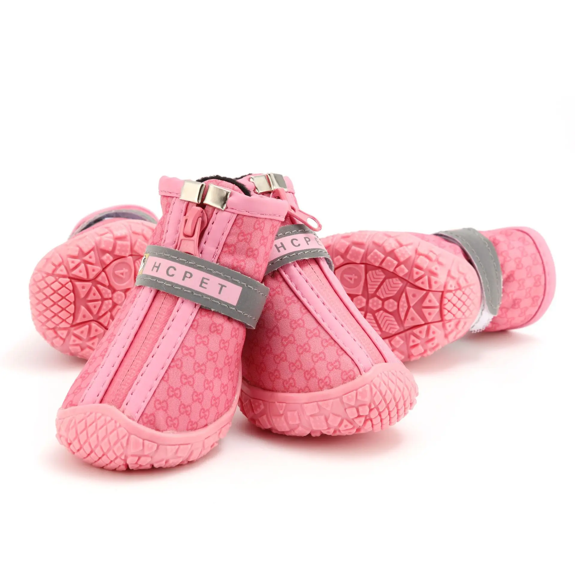 Rosa New Dog Shoes Pet Products Novos Pet Shoes Botas Impermeáveis e