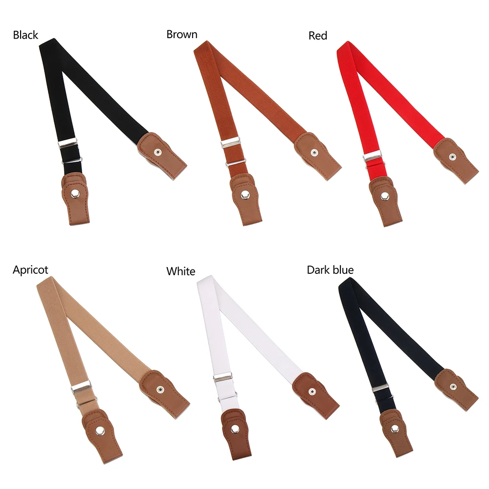Stretch Canvas Belt Jeans Pants Boys Girls Child Kids Buckle-Free Elastic Belt Adjustable Children Belts