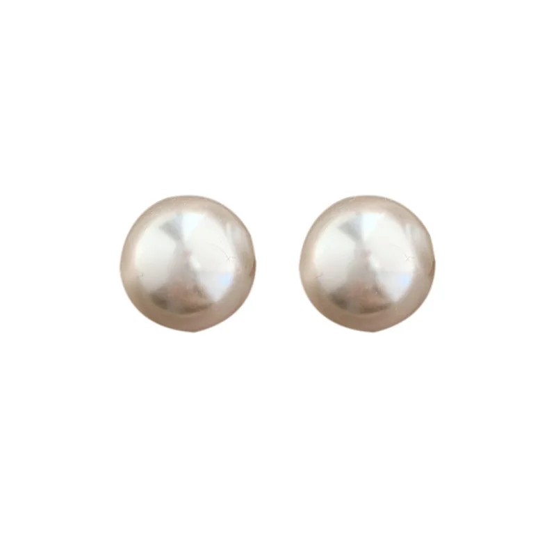 15 Mm Diameter Simulated Pearl Clip on Earrings No Pierced For Women Wedding Party Jewelry