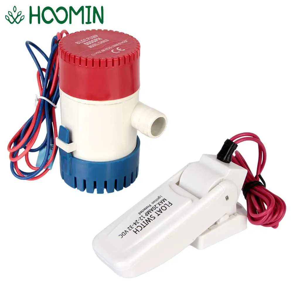 

12V 24V 220V 1100GPH Bilge Pump Mini Boat Pumps 60L/min Garden Rinse Car Wash Bath Submersible Kayak Rule Water Garden