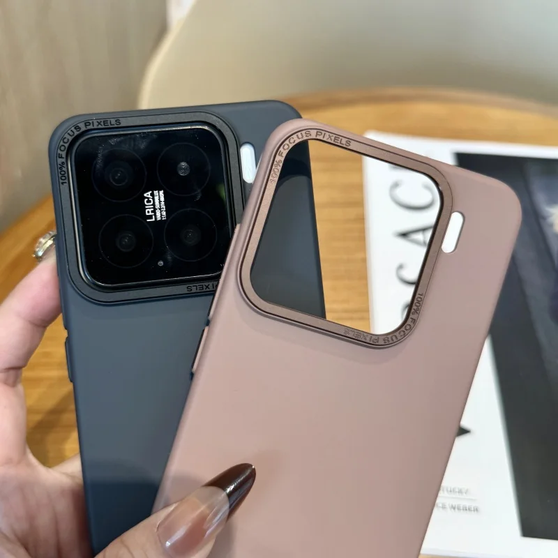 Solid Color Matte Shockproof Metal Phone Case with Camera Lens Protection