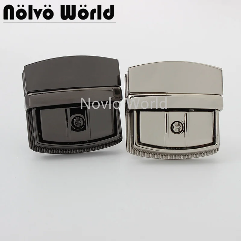 5 10 20Sets 43*43mm Metal Rectangle Shaped Press Locks For DIY Leather