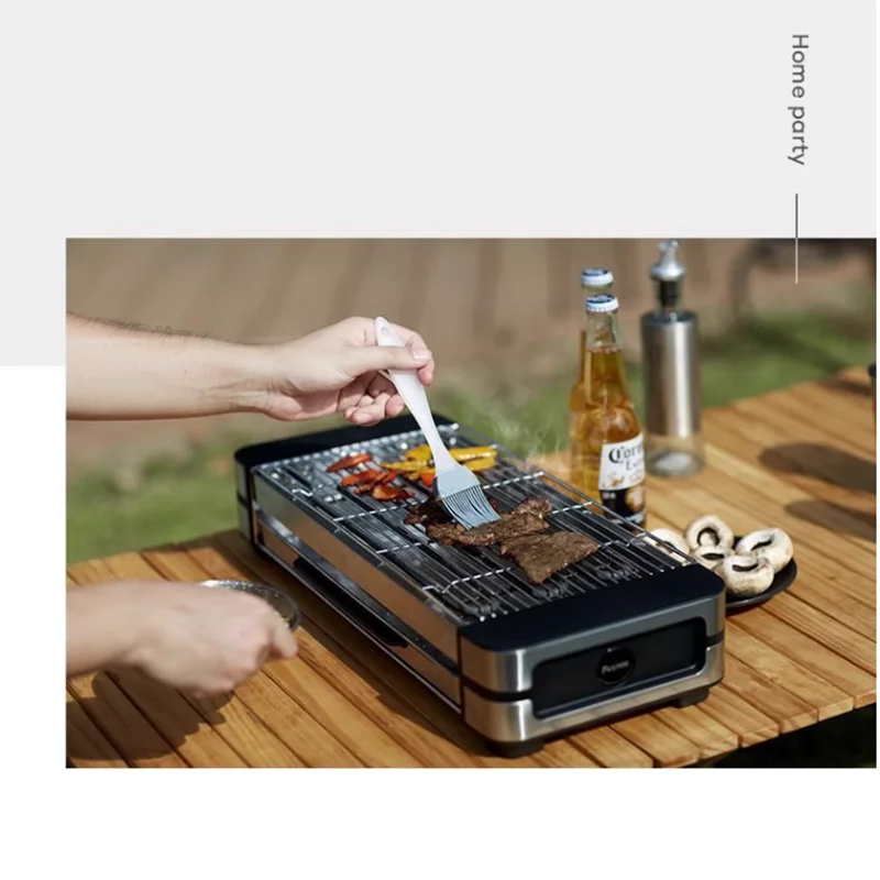 Electric Grill Household Indoor Barbecue Smokeless Grill Kebab Grill Griddle электро гриль для кухни Cbistecchiera Elettrica 6
