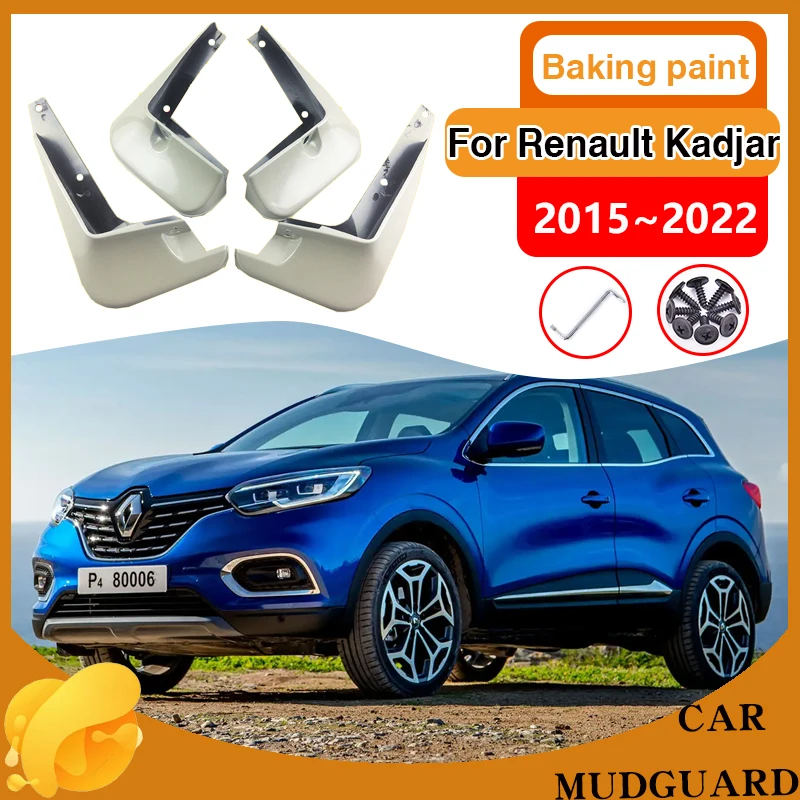 

Автомобильные брызговики на заднее колесо для Renault Kadjar 2015 2016 ~ 2022, брызговики, защита переднего крыла, краска для выпечки, защита, аксессуары для брызговиков