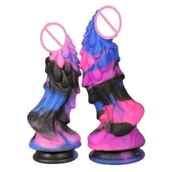 Soft Animal Silicone Monster Realistic Dildo Strong Suction Cup Large ButtPlug Starry Dragon Thick Dildo Anal Sex Toys for Women 4