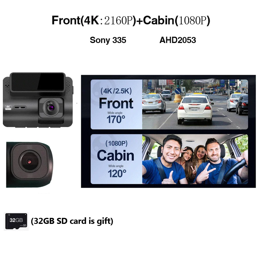 M800 Sony Car Camera Best Dash Cam Front and Rear 4K WiFi GPS Car Dsah  Camera Dual Lens 4K Car DVR Dual Camera Dashcam Recorder 4K Car Black Box -  China Dash