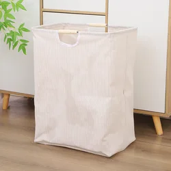 Large Capacity Foldable Black Laundry Basket with Handle - Durable Linen Storage Solution (Style A White)