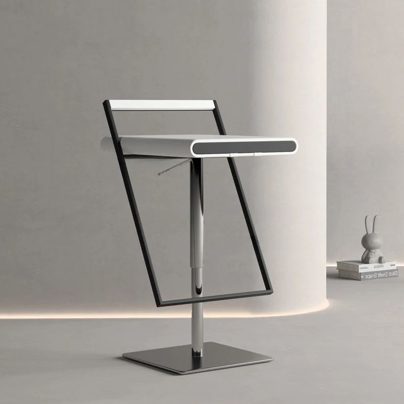 

Light Luxury Nordic Bar Table Chair Furniture Creative Backrest Bar Chairs Rotatable Lift High Bar Stools Italian Counter Stool