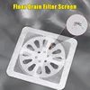 10/50PCS Anti Blocking Filter Screen Hair Catcher Drain Strainer Kitchen Bathroom Disposable Floor Drain Sticker Dust Preventio 1