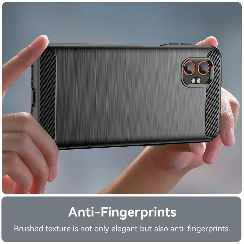 Carbon Brushed Rugged Armor TPU Soft Case