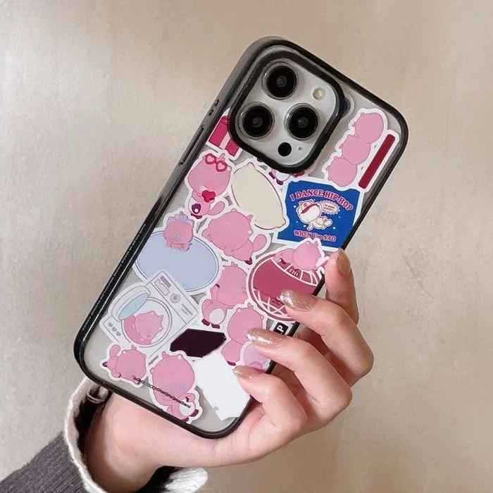 

Cute Beaver 2.0 Acrylic Black Border MagSafe iPhone 12 13 14 15 Pro Max Protective Mobile Phone Case Cover Shell