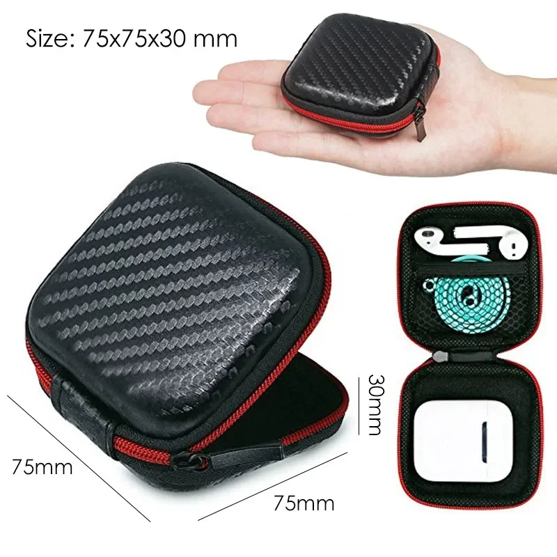Compact Hard Shell Storage Case for Digital Accessories and Cables