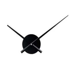 Modern Large Wall Clock with Silent DIY Movement and Long Hands (Black)